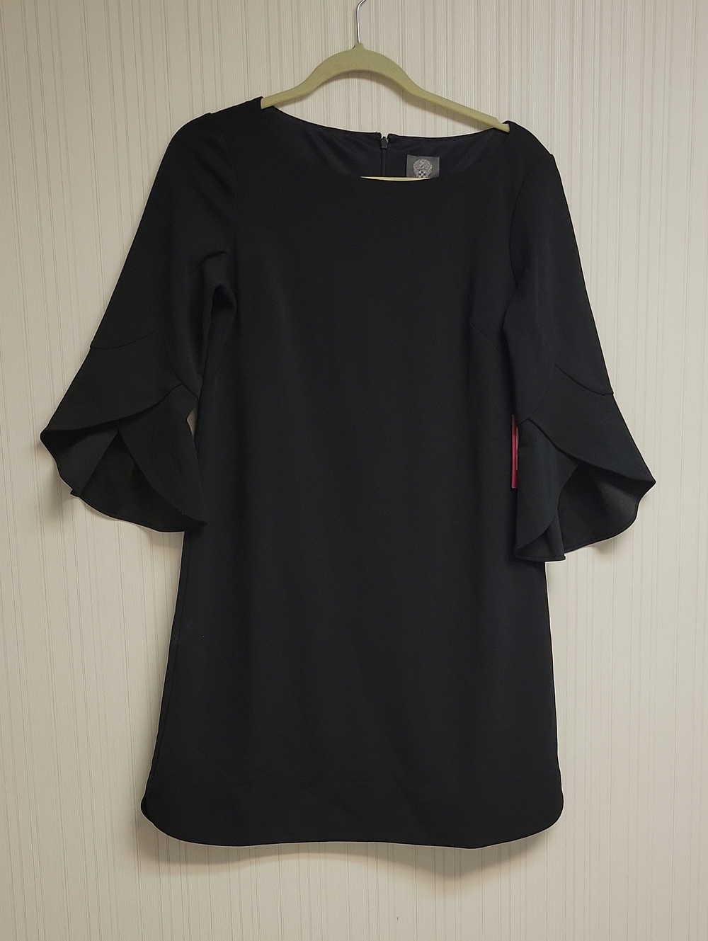 Vince Camuto Black Mini Dress Tulip Sleeve Sz 6 New Mobwife Cocktail Office